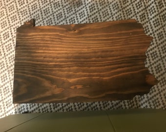 Wood Pennsylvania Shaped Side Table