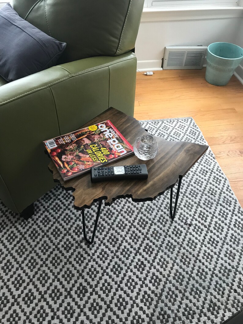 Wood Ohio Shaped Side Table