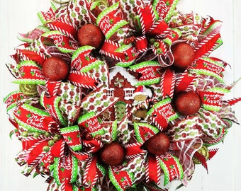 Gingerbread and Peppermint Wreath