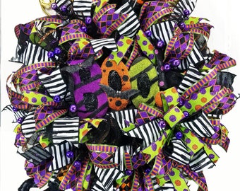 Halloween Boo Witch Wreath