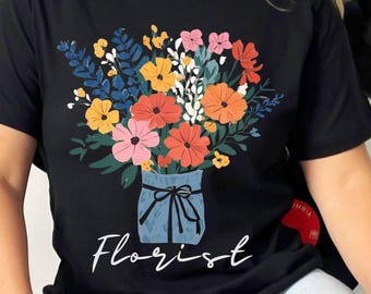 Kwiaciarnia Png, Kwiaciarnia bukiet kwiatów polnych Png, Koszula kwiaciarnia png, Floral Cottagecore PNG, Wiosenne kwiaty sublimacja projekt