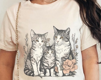 Rodzina Kotów PNG Png, Projekt Koszulki, Miłośnik Kotów Png, Zabawne Koty Png, Kociak Png, Łapa Png, Pobieranie Cyfrowe Png, DTF, Projekt Sublimacji Png