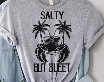 Słone, ale słodkie, retro lato PNG, letnie wibracje PNG, plaża, letnia sublimacja, koszulka z homarem, sztuka, koszulka nadmorska