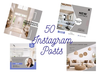 Szablony postów na Instagramie dla branży nieruchomości | Szablony na Instagramie dla pośredników w obrocie nieruchomościami | Szablony marketingu w mediach społecznościowych dla pośredników w obrocie nieruchomościami | Szablon Canva