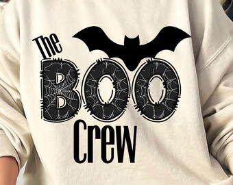 Boo Crew Club PNG, Bat PNG, Spooky Halloween Family Shirt Design, Family Boo Crew, Fall Shirt png, Digital Download PNG