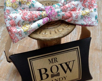 Dapper Bow Tie in Liberty 'Tom D ' . 100% cotton with adjustable neck fitting available in over 50 colours and patterns.