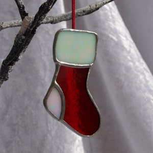 personalised Christmas stocking, glass bauble, Christmas sock, Christmas stocking, tree decoration, Christmas tree decoration, stained glass