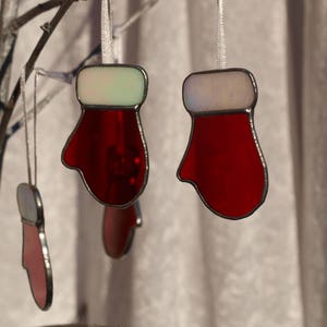 mitten tree decoration, mitten ornaments, christmas ornament, mitten ornament, christmas ornament, glass bauble, christmas decoration image 6