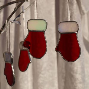 mitten tree decoration, mitten ornaments, christmas ornament, mitten ornament, christmas ornament, glass bauble, christmas decoration image 2