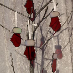 mitten tree decoration, mitten ornaments, christmas ornament, mitten ornament, christmas ornament, glass bauble, christmas decoration image 4