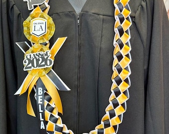 CSU-California State University, personalized ribbon leis/ Graduation leis/ Class of 2026