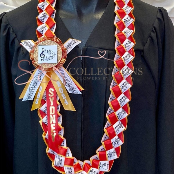 Music ribbon lei/Graduation Leis/ Senior Night/Sport Night/Spirit Week/ Class of 2024