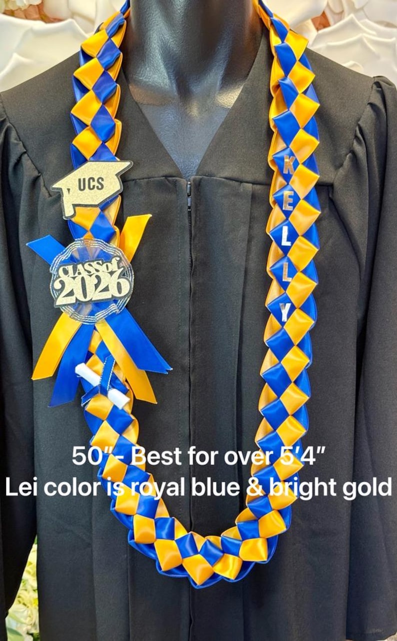 Collar de graduación de la clase de 2026 / nombre personalizado / colores de la escuela #095 imagen 18