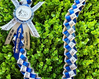 Music ribbon lei/Graduation Leis/ Senior Night/Sport Night/Spirit Week/ Class of 2026
