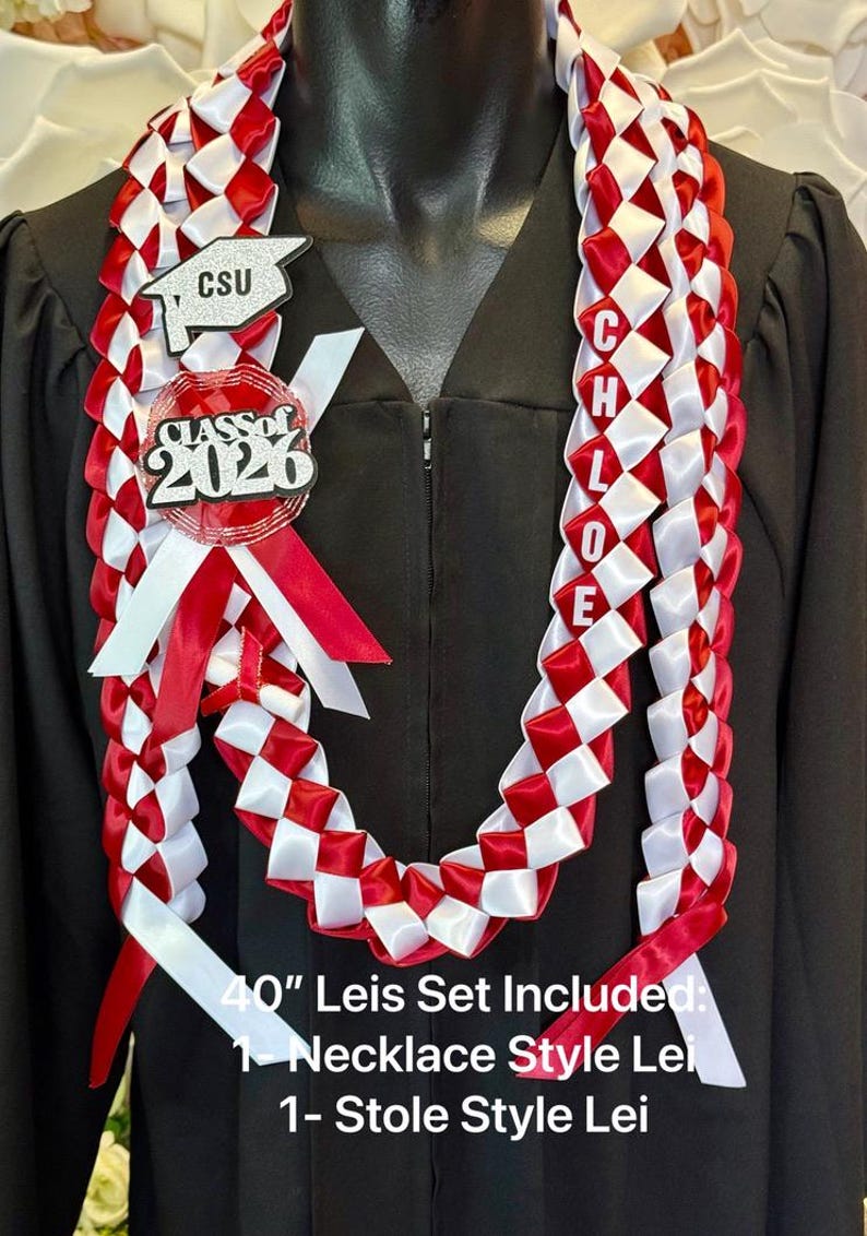 Collar de graduación de la clase de 2026 / nombre personalizado / colores de la escuela #095 imagen 16