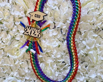 Rainbow LGBTQ graduation lei /Ribbon Lei/Class of 2026