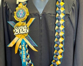 Army-The US Armed Forces custom leis made with graduate name