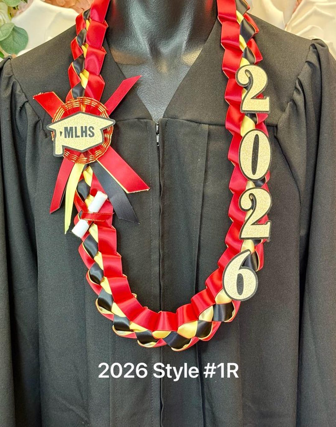 Custom Graduation Ribbons Graduation Ribbon Lei-custom Made With Your School Color~#098 - Etsy