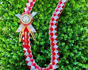 Volleyball Ribbon Lei - Graduation, Senior Night Gift