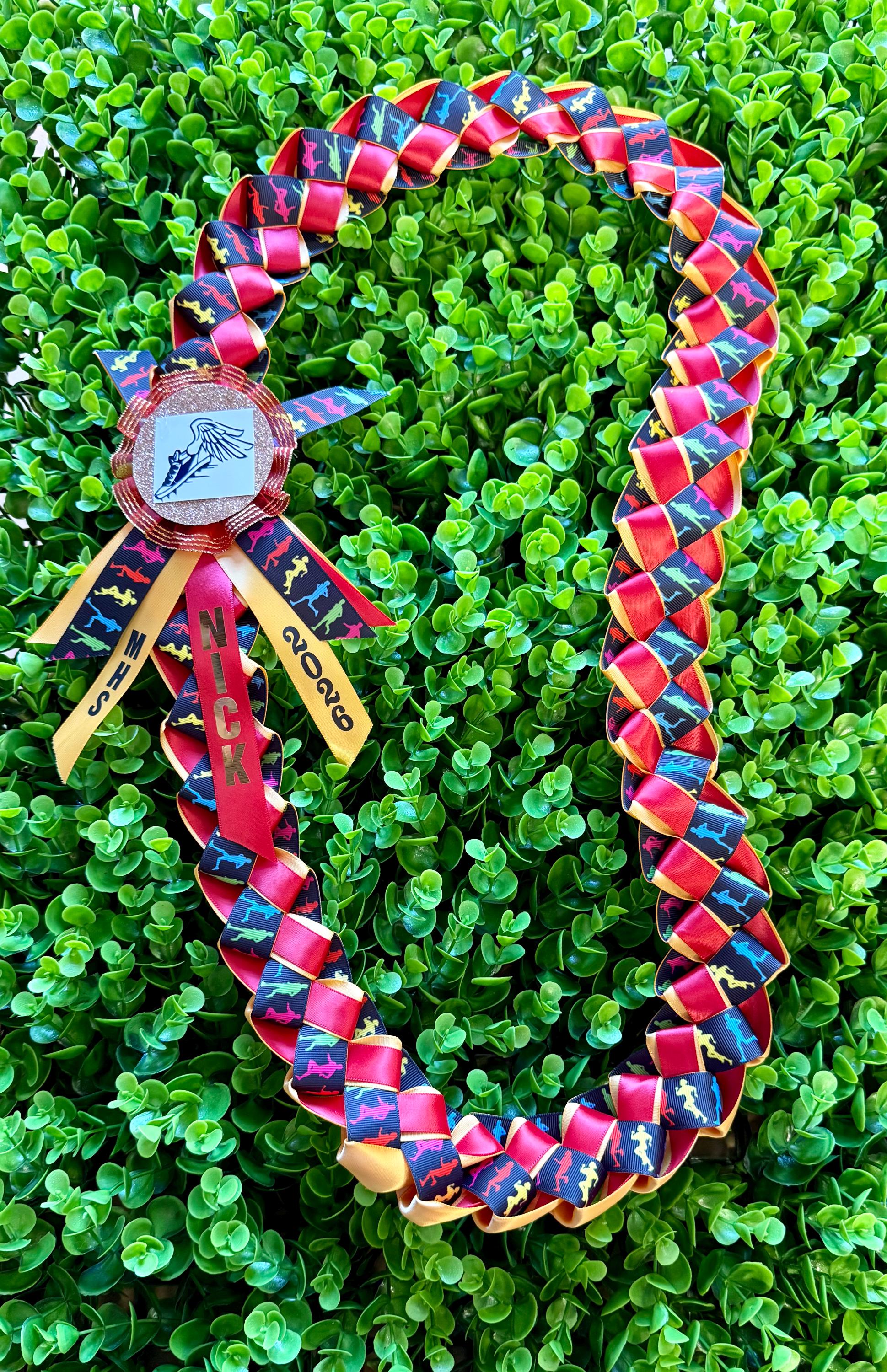 Track End Ribbon Track and Field Graduation Lei, Senior Night Ribbon Lei, Class of 2026 ...