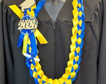 High School Graduation Lei with personalized school colors #090