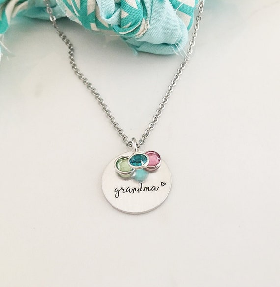 grandma gift birthstone charm