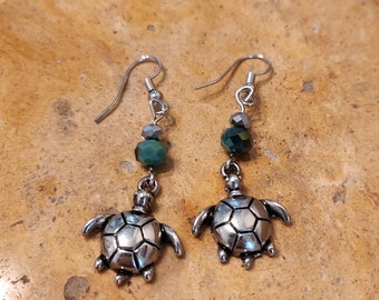 Handmade turtle earrings