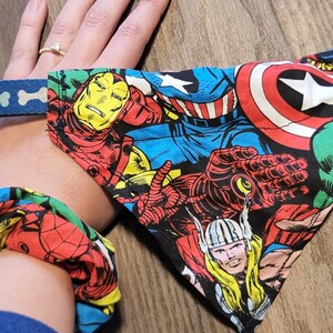 Marvel Superhero Scrunchie and Pet Collar Bandana Set