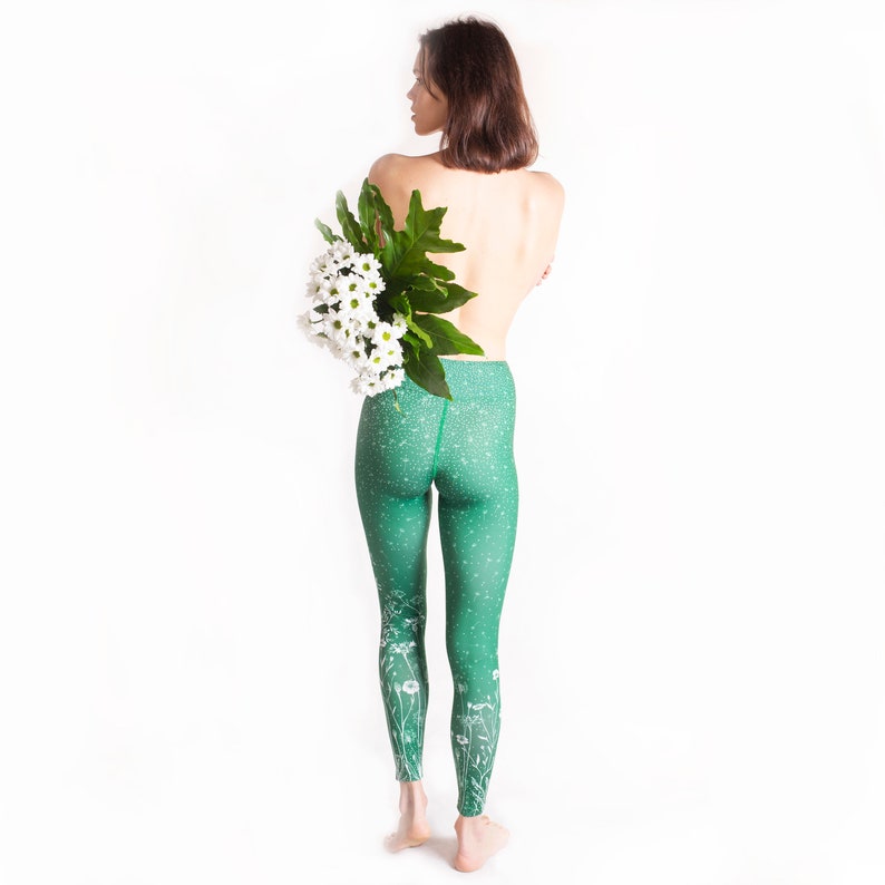 Leggings Botany green&white image 2