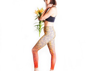 Leggings Henna yellow&orange