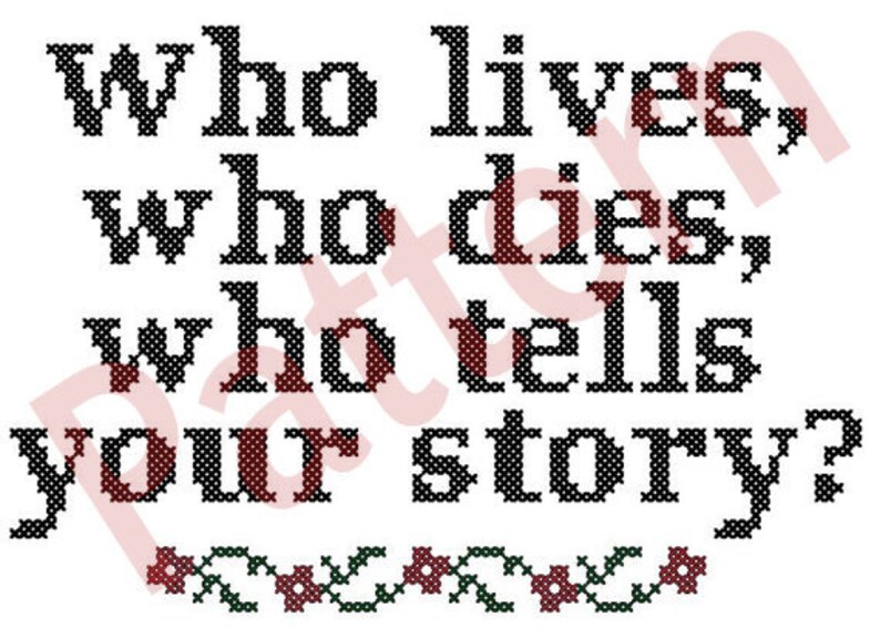 Who lives who dies who tells your story Hamilton cross Etsy