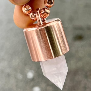 Amethyst Crystal Key Necklace