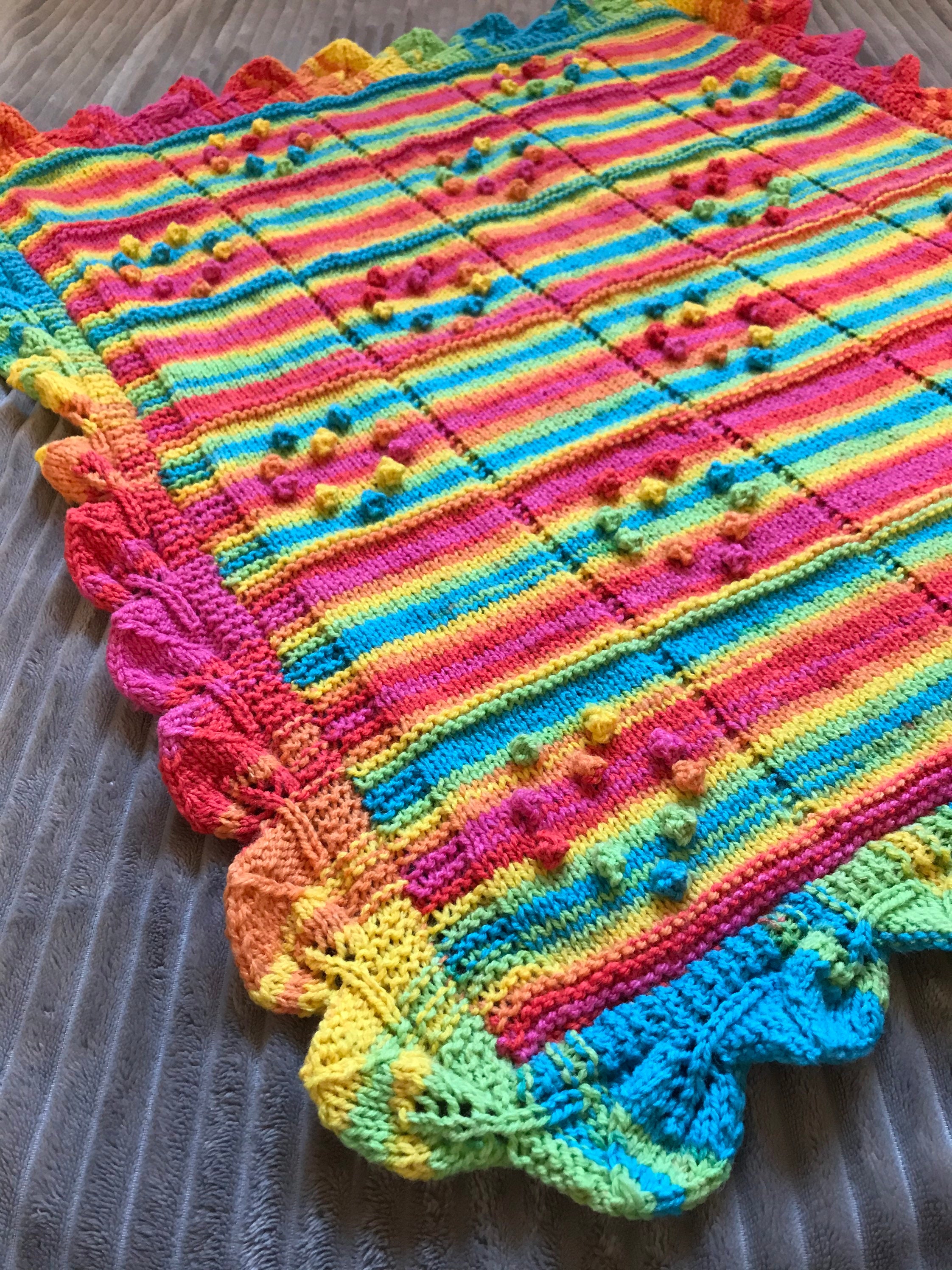 Baby Blanket knitted baby blanket rainbow baby new baby Etsy