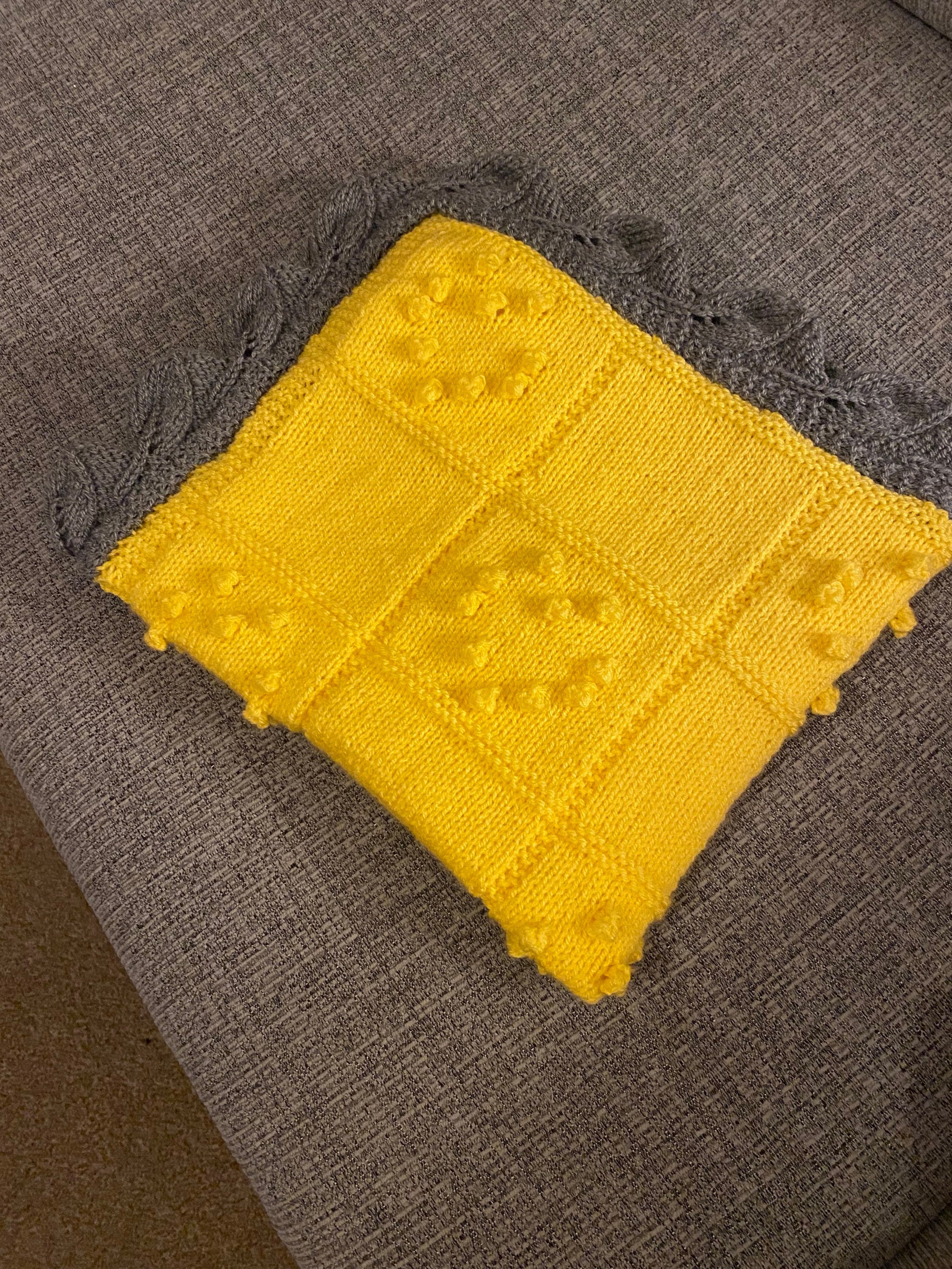 Hand Knitted Blanket Etsy