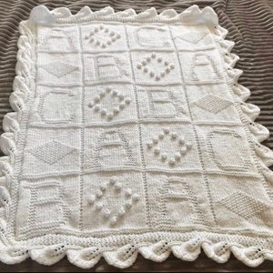Couverture bébé, couverture tricotée, cadeau nouveau-né, cadeau fait main