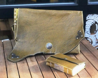 Messenger Bag, Leather Handmade OOAK Bag,  Womens Bag, Personalized Gift, Mens Bag, TiVergy Bag