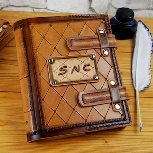 7x9 inches Gift Leather Book A5 Leather Journal, Handmade Personalized Gift, Notebook, Diary, Gift for Her, Gift for Him, TiVergy Book