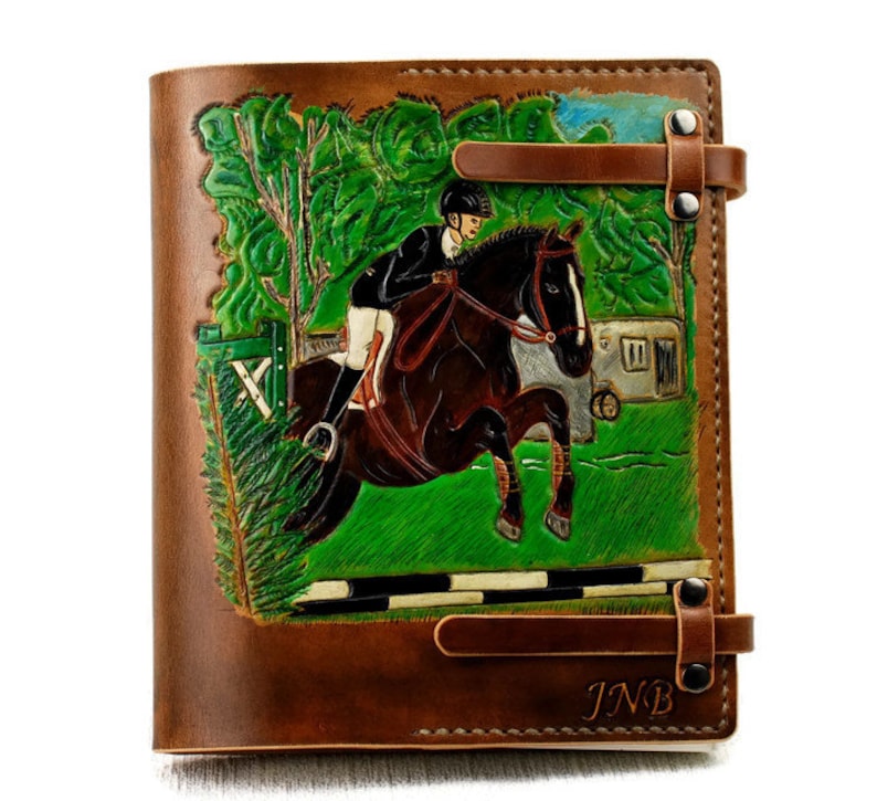 Custom Personalized Leather Horse Journal Notebook Diary 7x9 Etsy