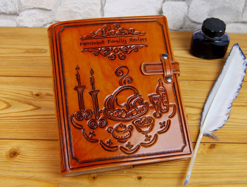 Leather Cook Book for order, Big Recipe Book, Leather Journal, Personalized Recipe Book, Handmade, Personalized Cook Book, A5, A4, Gift image 5