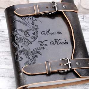 Leather Sketchbook Custom Personalized Leather Journal Notebook Diary Travel Book Gift TiVergy Book