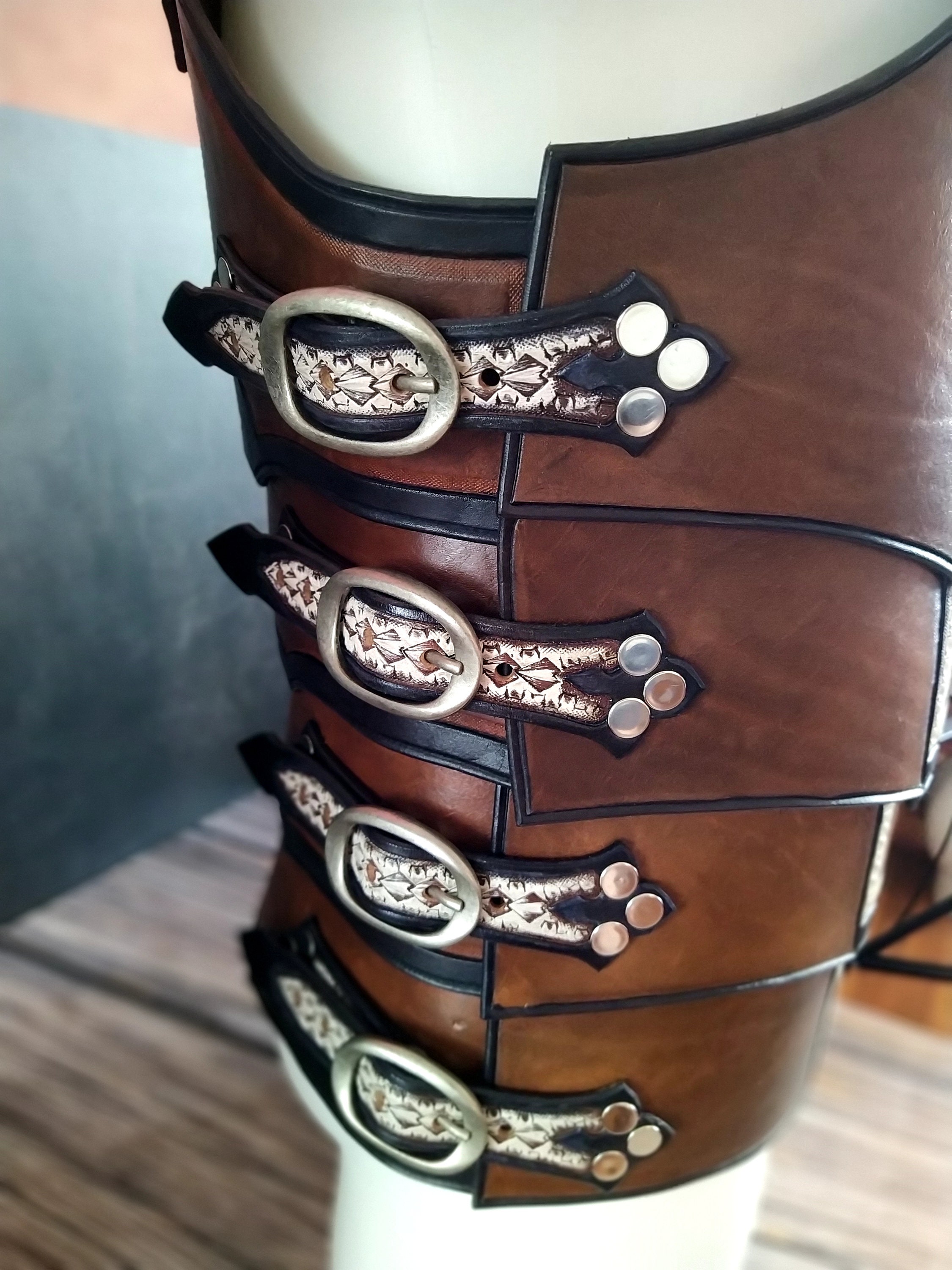Custom Fantasy Leather Armor, Dragon Armor, Leather Cuirass