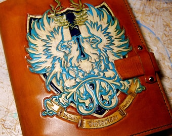 Cosplay Journal, Handmade Journal, Medieval Leather Journal, Family Crest Journal, Custom Leather Journal, Personalized Journal, Family Coat