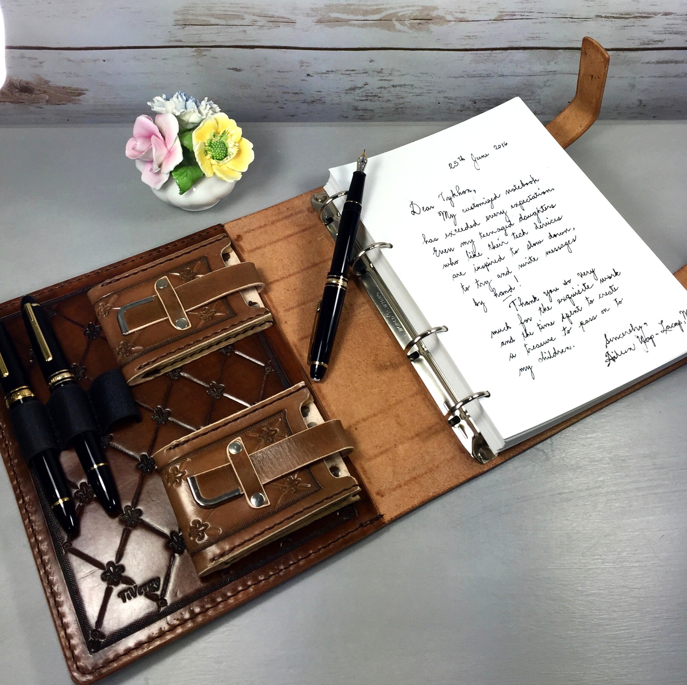 Custom Personalized Leather Book Journal Notebook Diary Family Etsy