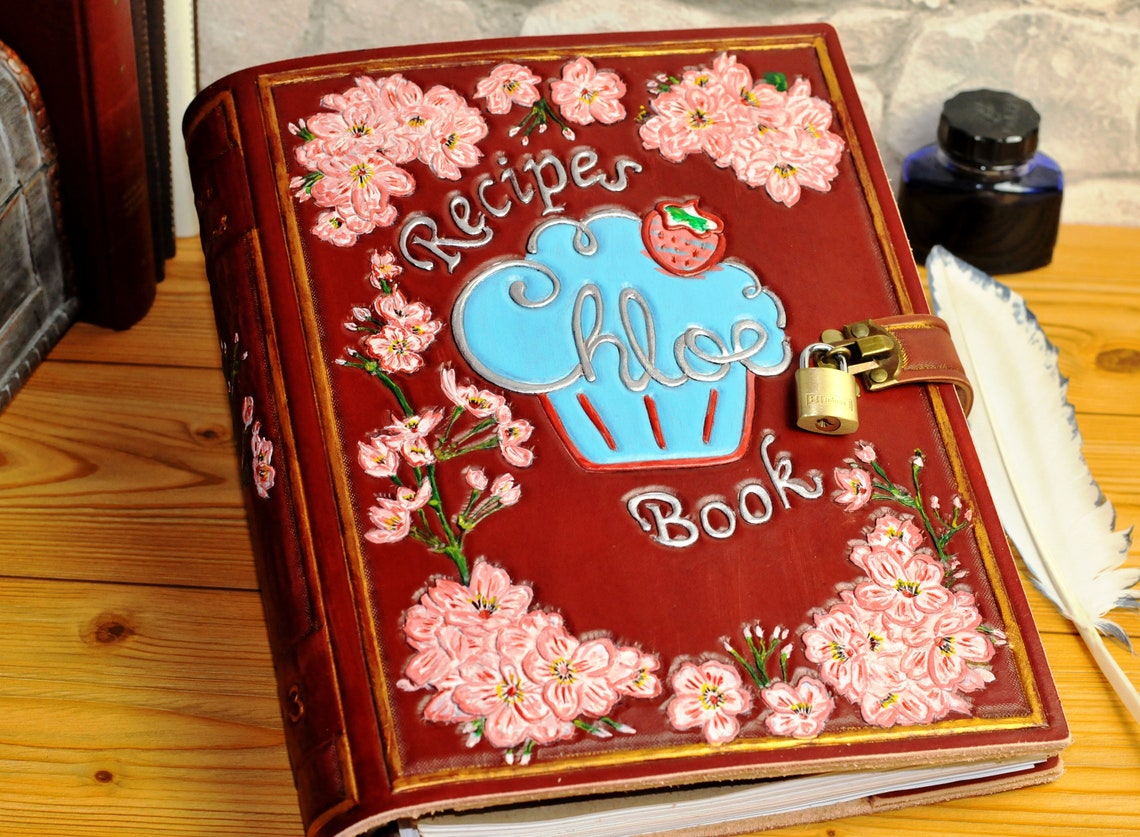 Gift Leather Cook Book for Order, Big Recipe Book, Gift for Her ...