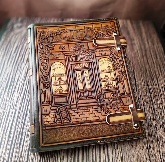 Personalized Gift, Recipes Leather Journal, Personalized Cookbook, Leather Book, Journal, Diary, Notebook,  Family Recipes Book, TiVergy