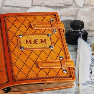 A5 Leather Journal Handmade, Personalized Journal, Brown Journal, Journal Notebook Diary, Gift for Her, Gift for Him, Personalized Gift