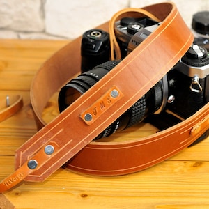 Custom Leather Camera Strap, Personalized Leather Camera Strap, Nikon strap, Canon strap, Pentax leather strap, Personalized Gift, TiVergy