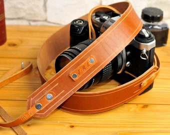 Custom Leather Camera Strap, Personalized Leather Camera Strap, Nikon strap, Canon strap, Pentax leather strap, Personalized Gift, TiVergy