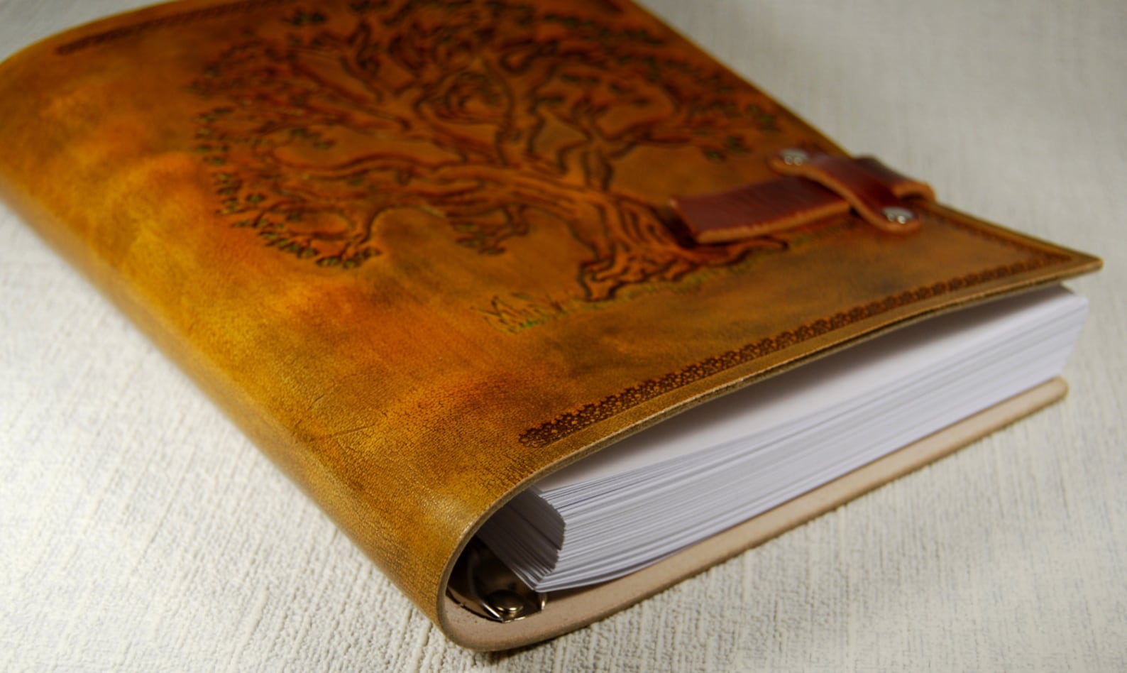 Tree Leather Journal Handmade Personalized Journal Brown Etsy