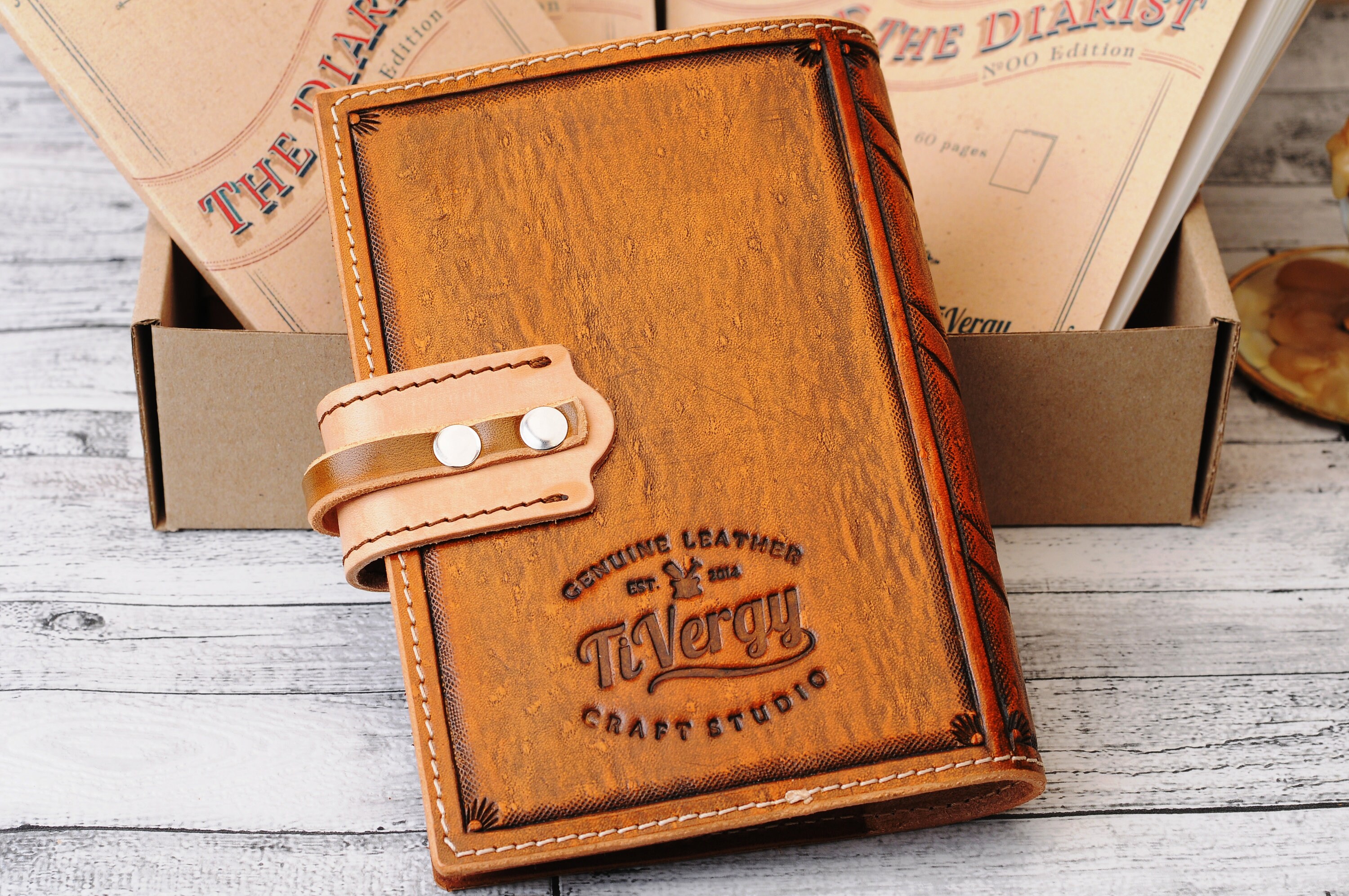 5x7 Leather Journal Notebook Travel Book Personalized The Etsy